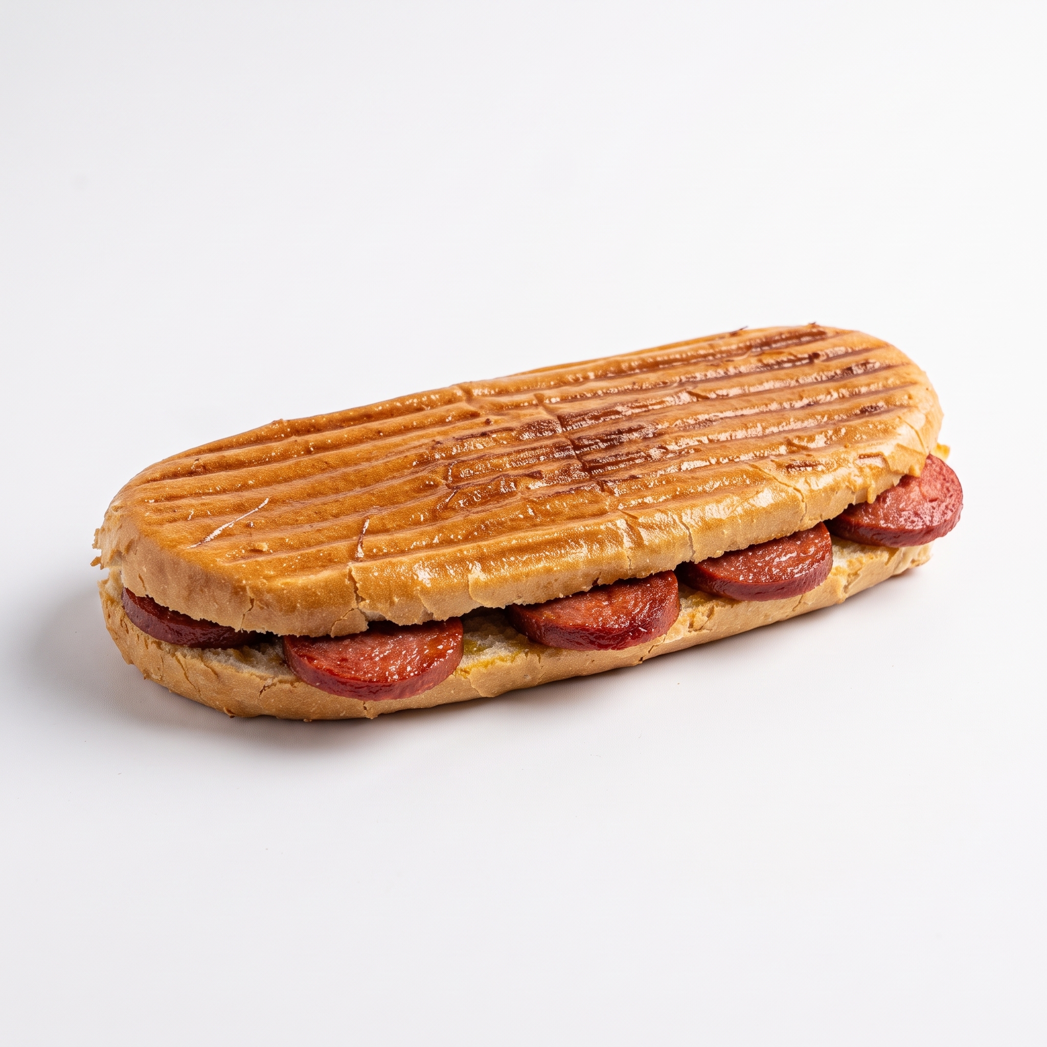 Sandviç Ekmeğine Çıtır Sucuklu Tost